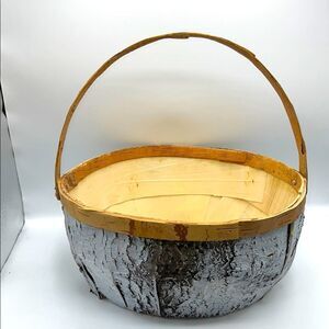 Large White Birch Basket